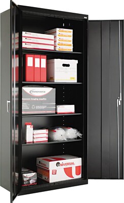 Alera® Steel Storage Cabinet, Non-Assembled, 78Hx36Wx18D, Black
