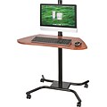 MooreCo WOW Flexi-Desk Mobile Modular 32 Workstation Desk, Black (90329)