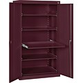 Sandusky 66H Pull-Out Tray Steel Storage Cabinet with 5 Shelves, Burgundy (ET52362466-03LL)