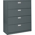 Sandusky 4-Drawer Lateral File Cabinet, Charcoal, 36, (LF6A364-02)