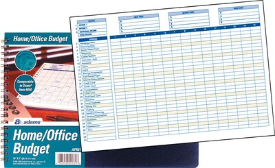 Adams® Home and Office Budget Record Journal, Ruled, Blue (AFR31)