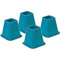 Honey Can Do® Bed Risers, Set of 4, Blue
