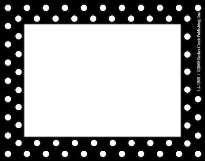 Barker Creek Black and White Dot Name Tag, 3 1/2 W x 2 3/4 D, 45/Pack