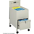 Safco Metal Locking Mobile Tub File with Drawer, Putty (5364PT)