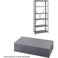 Safco Industrial 6-Shelf Metal Extra Shelf, 36, Gray (6252)