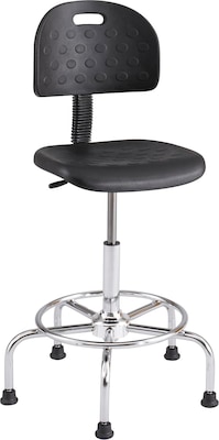 Safco WorkFit Plastic Back Polyurethane Industrial/Shop Chair, Black (6950BL)