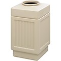 Safco Canmeleon Plastic Trash Can with no Lid, Tan, 38 gal. (9475TN)