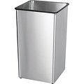 Safco Steel Trash Can with no Lid, Gray, 36 gal. (9663SS)