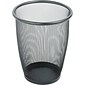 Safco Onyx Round Wastebasket, Black Mesh, 3/Pack (9717BL)