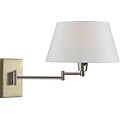 Kenroy Home Simplicity Wall Swing Arm Lamp, Vintage Brass Finish