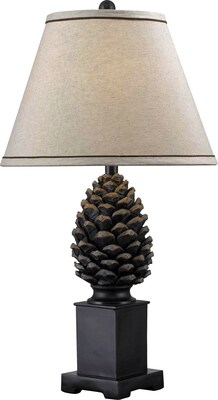 Kenroy Home Spruce Table Lamp, Aged Bronze Finish