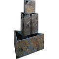 Kenroy Home Stacked Triangles Fountain, Natural Slate Finish