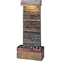Kenroy Home Tacora Horizontal Fountain, Natural Slate Finish with Copper Accents