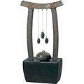 Kenroy Home Mantra Indoor Table Fountain, Wood Grain Finish