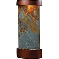 Kenroy Home Midstream Table/Wall Fountain, Natural Slate Finish with Copper Finish Accents