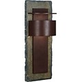 Kenroy Home Pembrooke 1 Light xL Wall Lantern, Natural Slate with Copper Finish