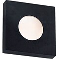 Kenroy Home Burst 1 Light Large Square Flush Wall Sconce; Black Finish