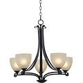 Kenroy Home Willoughby 5 Light Chandelier; Forged Graphite Finish