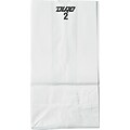 Heavy Duty Paper Grocery Bags; White, Capacity 2 lbs., 500/Pk