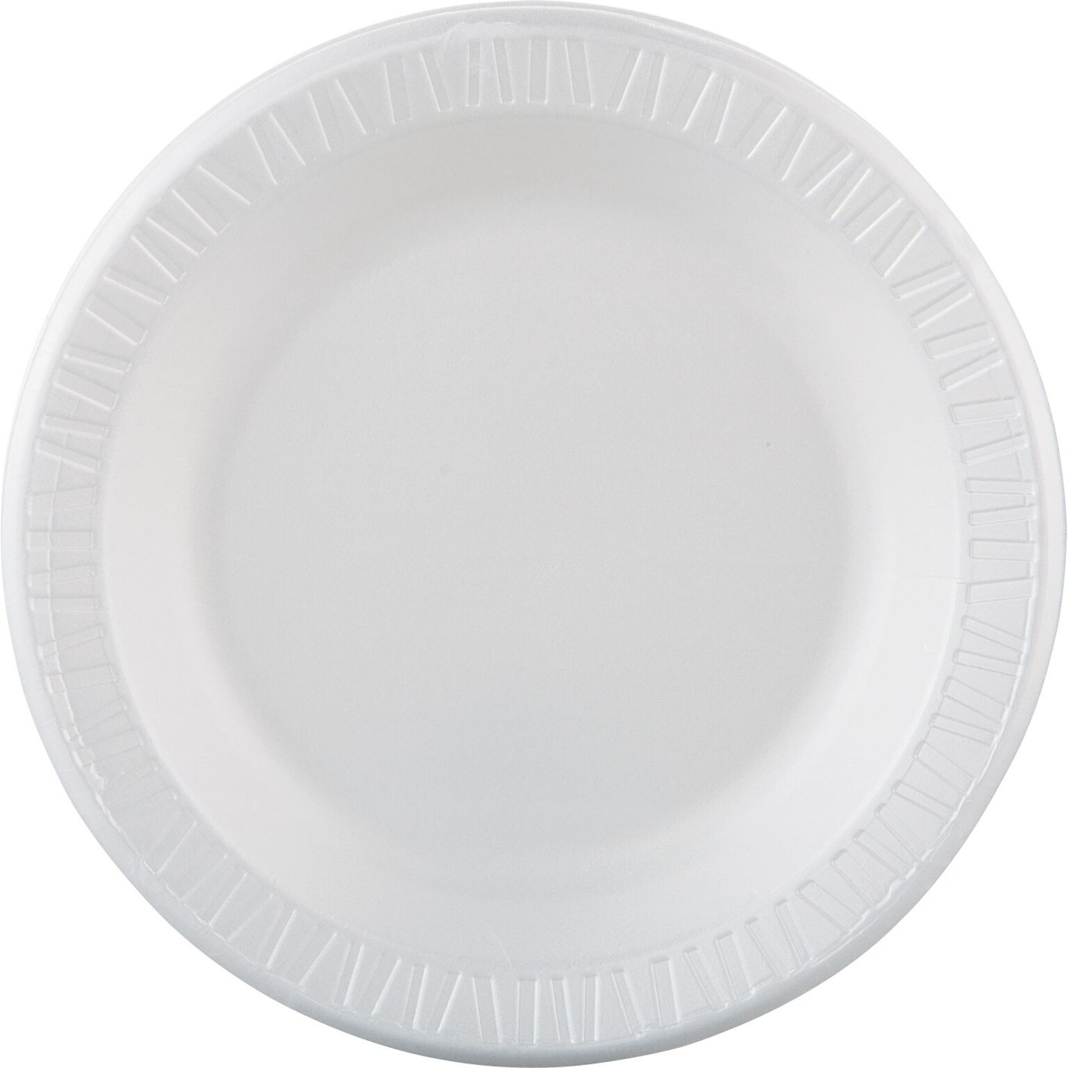 Dart® Quiet Classic® Foam Plates 10.25, White, 500/Pack (10PWQ)