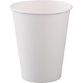 Solo 37 Single Sided Poly Coated Hot Cup, 8 oz., White, 1000/PK