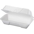 Genpak® 21600 Foam Hinged Container; White, 500/PK
