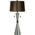 Kenroy Home Bella Table Lamp, Brushed Steel Finish