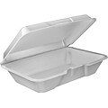 Dart® 205HT1 Hinged Lid Food Container, White, 2.9(H) x 6.4(W) x 9.3(D)