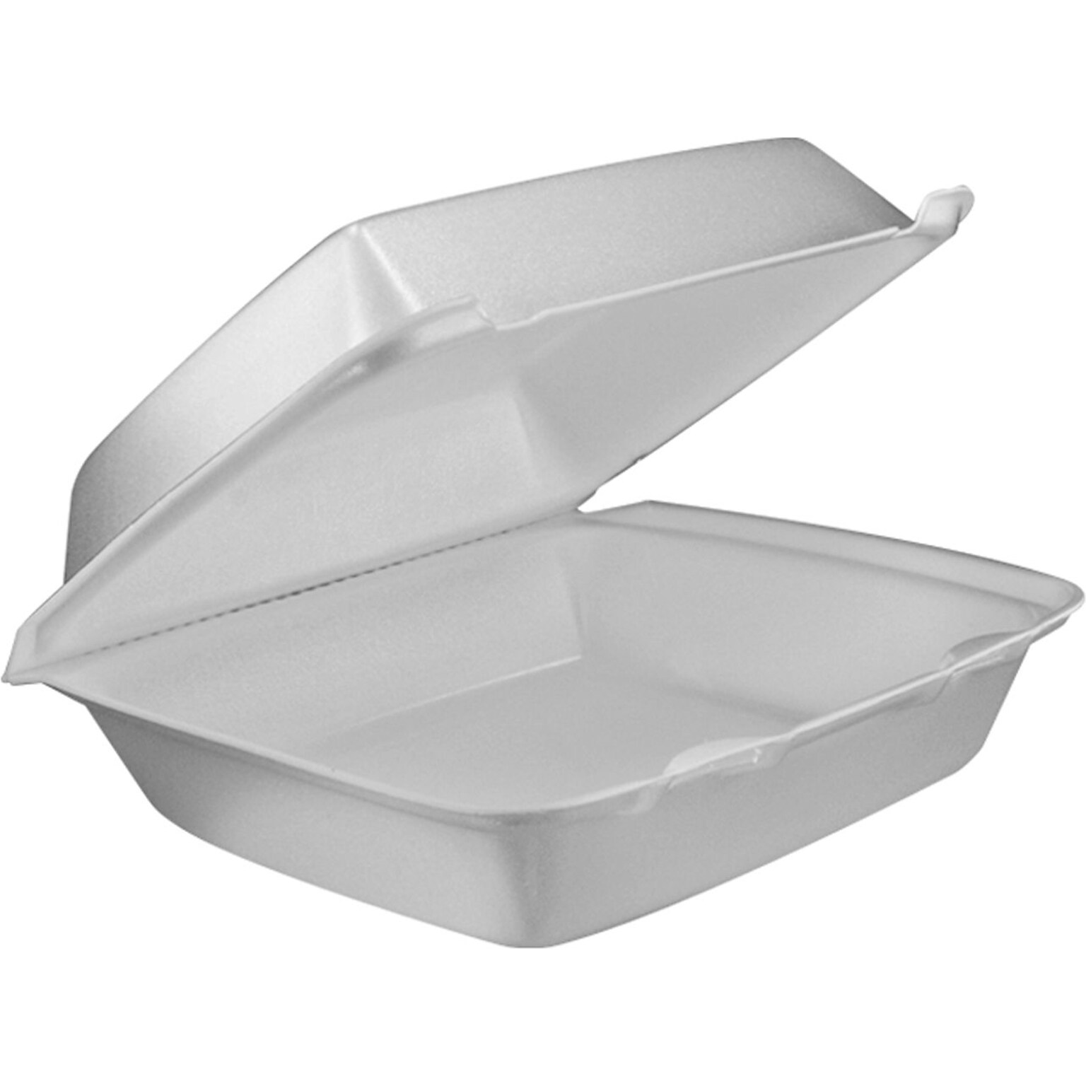 Dart® Foam Hinged Lid Carryout Container, 8-3/8x7-7/8x3-1/4, 200/Case