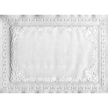 Hoffmaster® Placemats, Classic Embossed Straight Edge, White, 10Wx14L, 1000/Pack