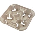 Chinet® FLURRY Cup Holder Tray, Beige, 22 oz., 300/Case