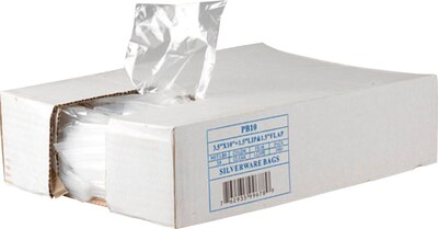 Inteplast Group Silverware Bag, 1.5 x 3.5, Clear, 2000/Carton (IBS PB10)