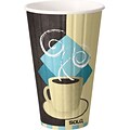 Solo® Duo Shield® Double Walled Paper Hot Cups 16 oz., Tuscan Café™ Design, 525/Pack (IC16-J7534)
