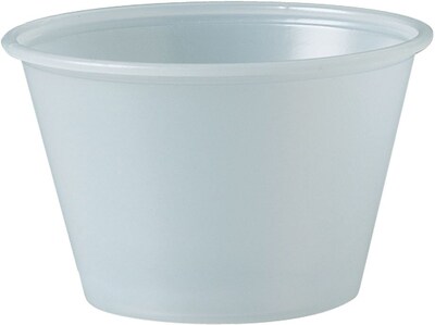Solo P400 Plastic Souffle Portion Cup, Translucent, 4 oz., 2500/Pack