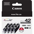 Canon 42 Black/Gray/Light Gray Standard Yield Ink Cartridge, 4/Pack (6384B008)