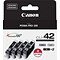 Canon 42 Black/Gray/Light Gray Standard Yield Ink Cartridge, 4/Pack (6384B008)