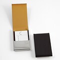 Bey-Berk Leather Business Card Case with Flip Top and Magnetic Closure, Brown (D258N)