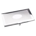 Bey-Berk D266 Silver Plated Business Card Case With Oval Design