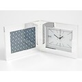 Bey-Berk D541 Alarm Clock With 3 1/2(H) x 5(W) Picture Frame, Silver Plated