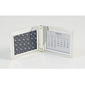 Bey-Berk D599 Silver Plated Perpetual Calendar and Picture Frame With Sold Back, 2 x 3