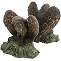 Bey-Berk Eagle 3.75 Resin Bookends, Green and Gold (R10P)