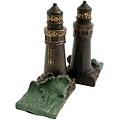 Bey-Berk R10Y Lighthouse Bookends, Cast Metal, Bronze Finish