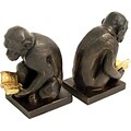 Bey-Berk R19Y Monkey Bookends, Brass, Bronzed