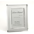 Bey-Berk SF203-09 Silver Plated Brushed Picture Frame, 4 x 6