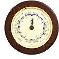 Bey-Berk WS074 Brass/Cherry Wood Tide Clock