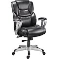 Quill Brand® Denville Bonded Leather Big and Tall Managers Chair, Black