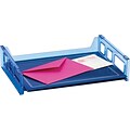 Officemate® Blue Glacier Desk Accessories, Side-Load Stackable Letter Paper Tray