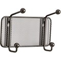 Safco Onyx 2 Hook Wall Rack, Black, Mesh (6401BL)