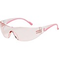 Bouton Optical Safety Glasses, Eva™, Pink/Clear Frame, Light Pink Lens, Anti-scratch Coating (250-10