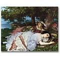 Trademark Global Gustave Courbet Girls on the Banks of the Seine Canvas Art, 35 x 47
